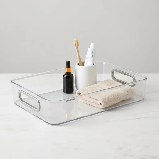 mDesign Bathroom Vanity Tray