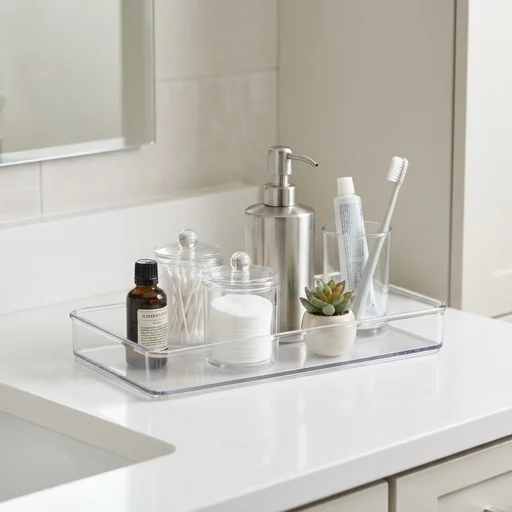 mDesign Bathroom Vanity Tray view 3