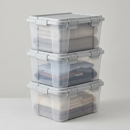 IRIS USA Stackable Closet Storage Bins with Lids view 2