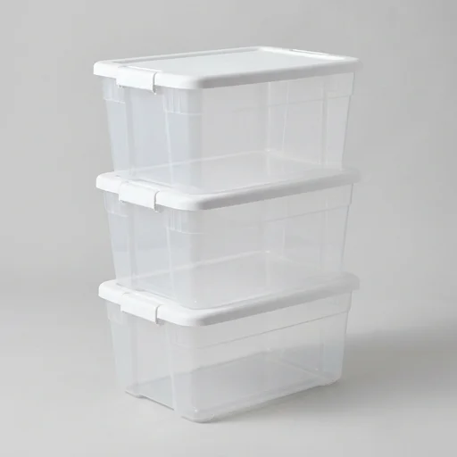 IRIS USA Stackable Closet Storage Bins with Lids view 3