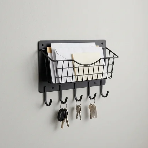 mDesign Key and Mail Organizer Wall Mount view 2