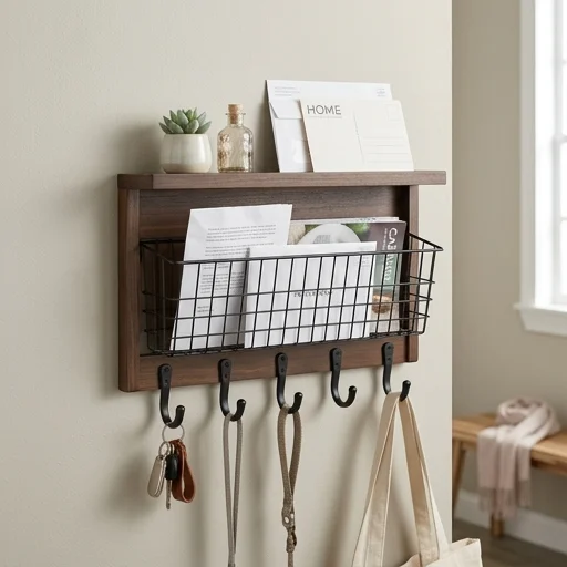 mDesign Key and Mail Organizer Wall Mount view 3