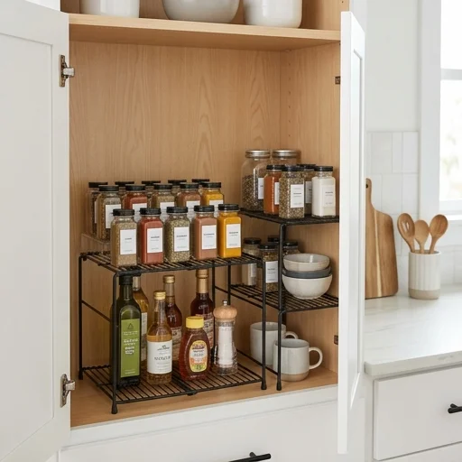 Simple Trending Kitchen Cabinet Organizer Shelf