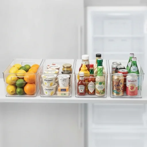 mDesign Refrigerator Storage Bins (Set of 4) view 3