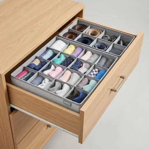 Sorbus Sock Organizer Drawer Dividers