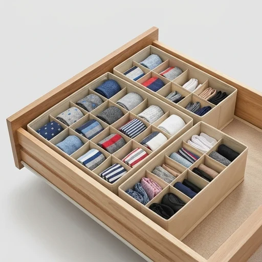 Sorbus Sock Organizer Drawer Dividers view 3