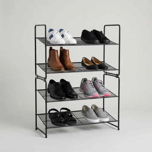 Simple Trending Stackable Shoe Rack view 3