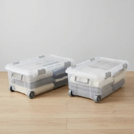 IRIS USA Under Bed Storage Containers with Wheels view 3