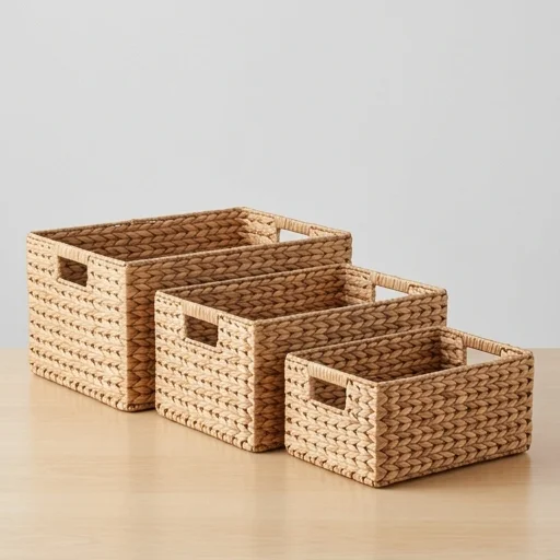 Seville Classics Wicker Storage Baskets view 3